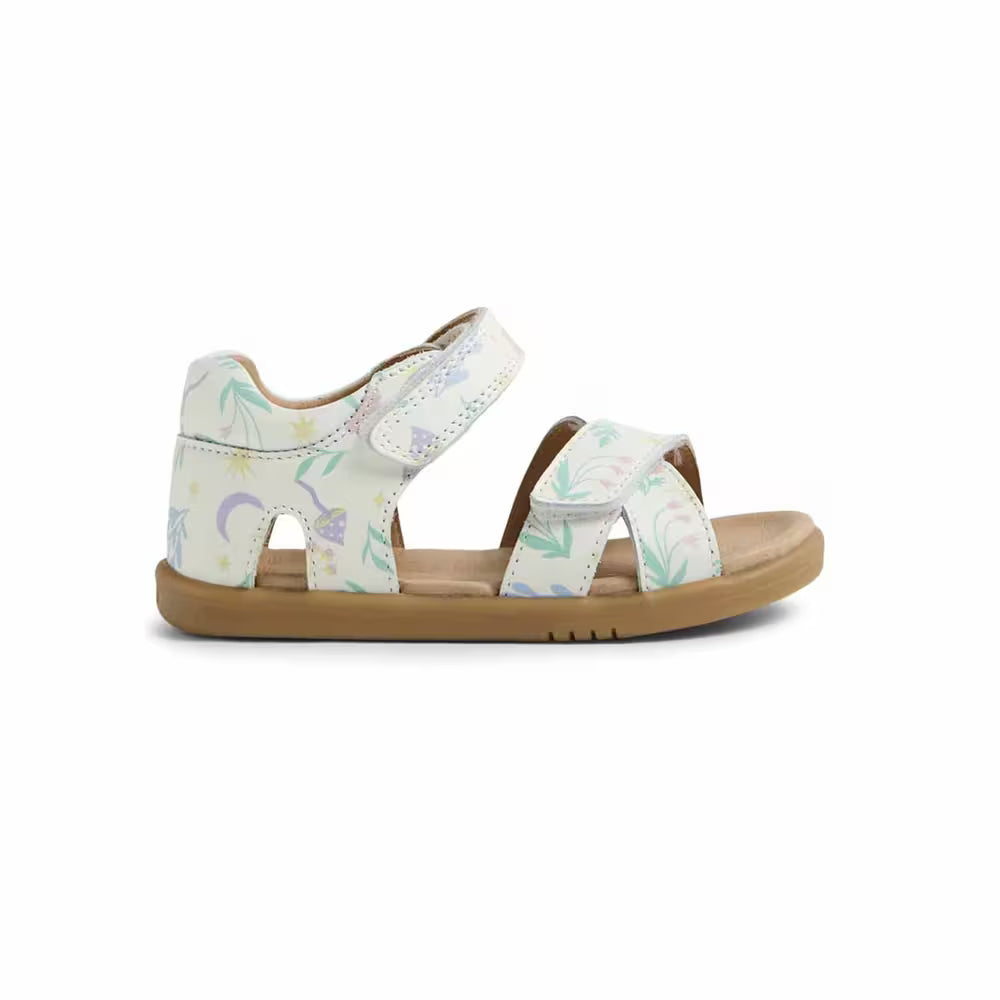 Bobux Flora White Floral Sandali
