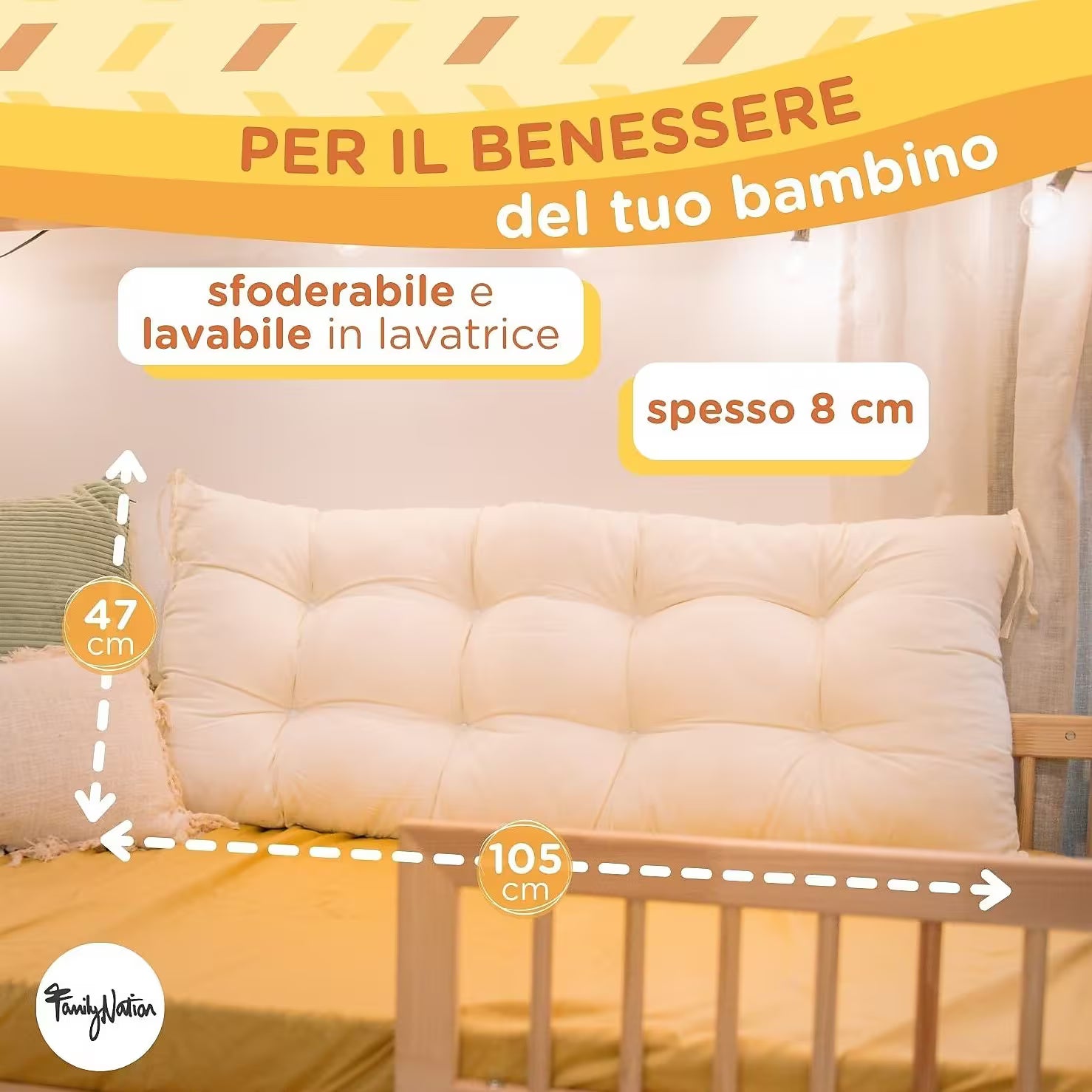 Family Nation Cuscino per Arco Montessori Rainbow