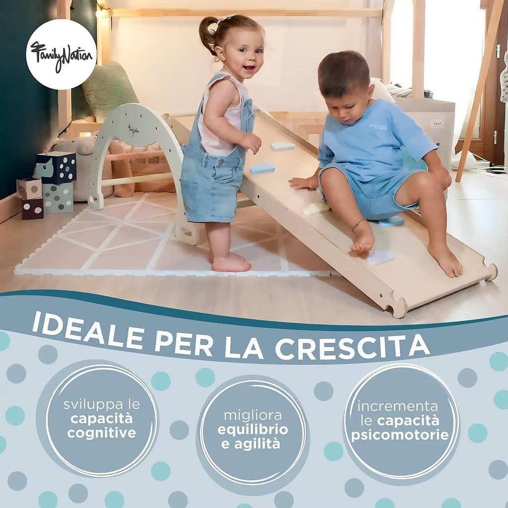 Family Nation Scivolo montessoriano Rainbow 2 in 1
