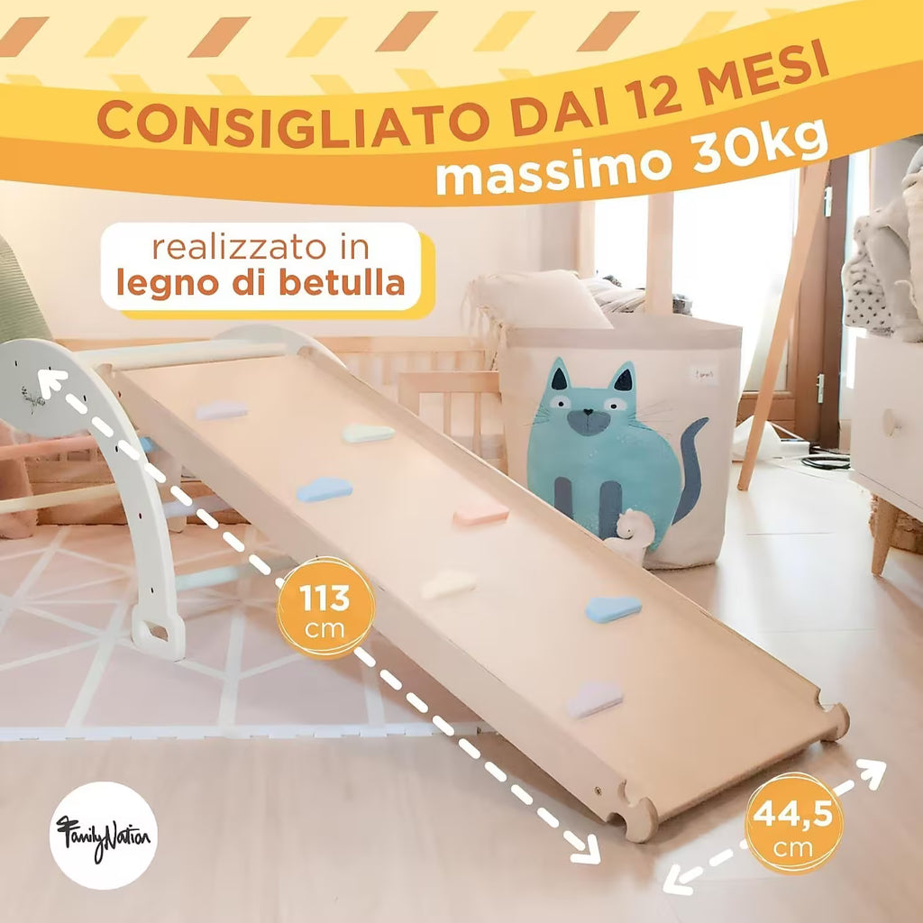 Family Nation Scivolo montessoriano Rainbow 2 in 1