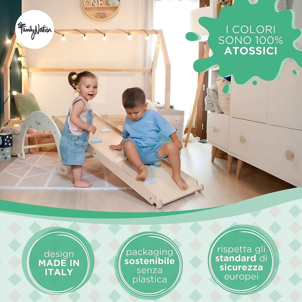 Family Nation Scivolo montessoriano Rainbow 2 in 1