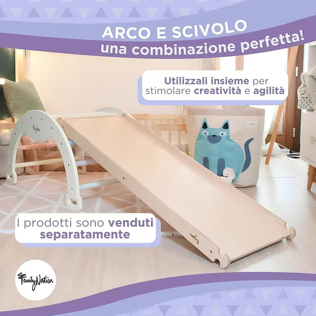 Family Nation Scivolo montessoriano Rainbow 2 in 1