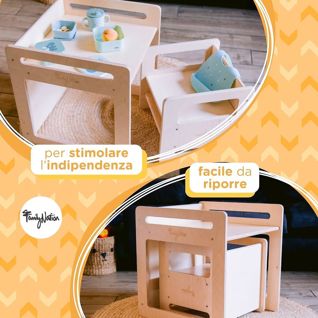 Family Nation Set Tavolo + Sedia Montessori Evolutivi