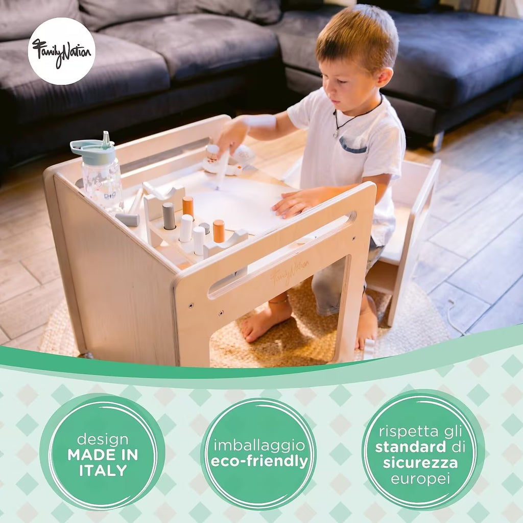 Family Nation Set Tavolo + Sedia Montessori Evolutivi