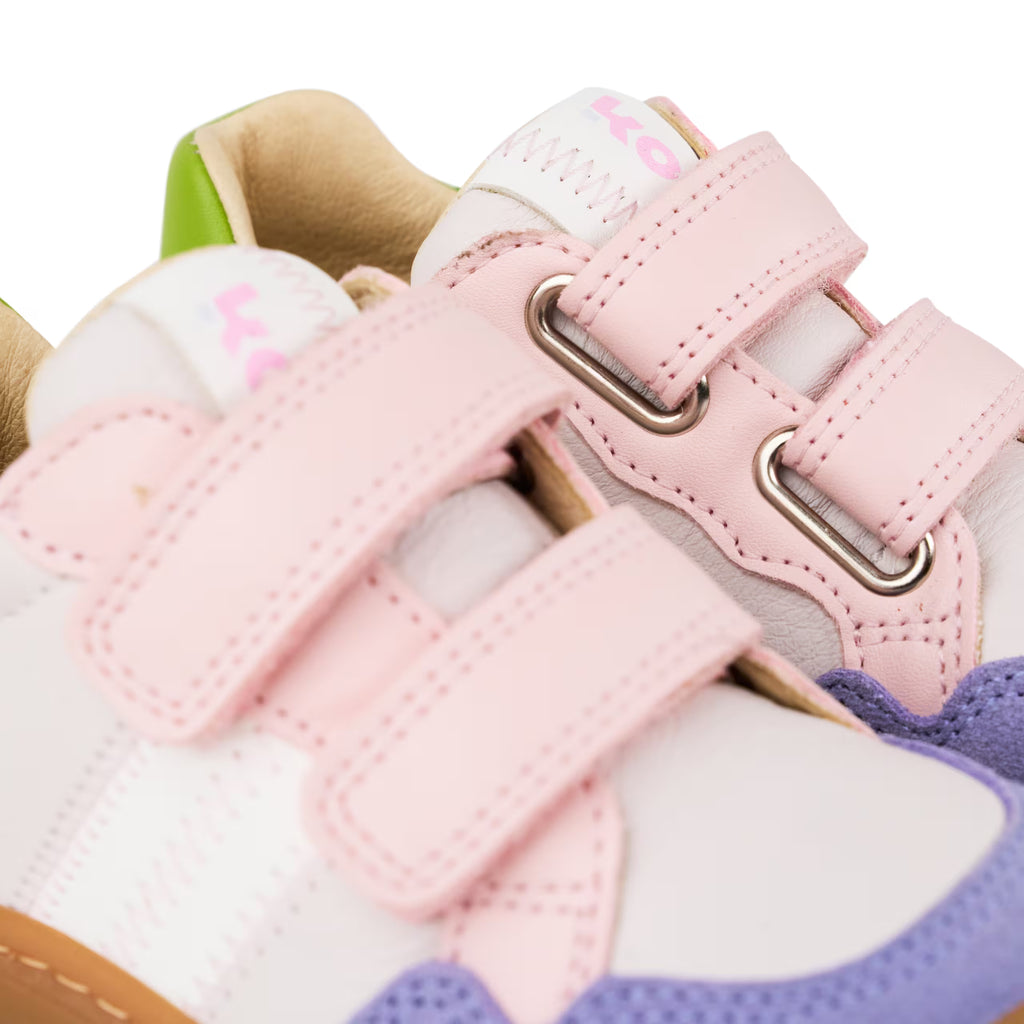 scarpa barefoot Koel Bali 3.0 bambini lavanda con doppio velcro