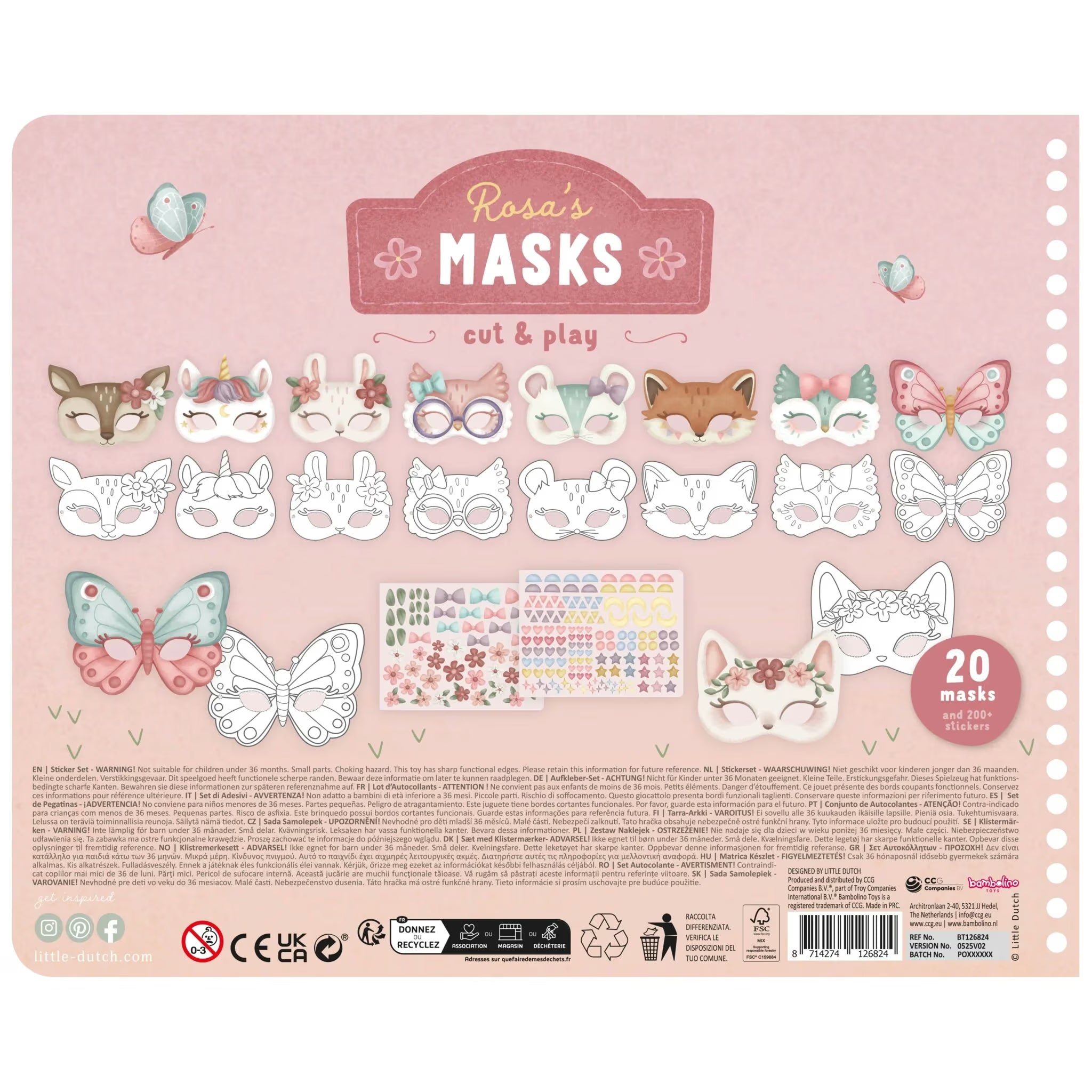 Little Dutch Scrapbook creativo maschere da ritagliare