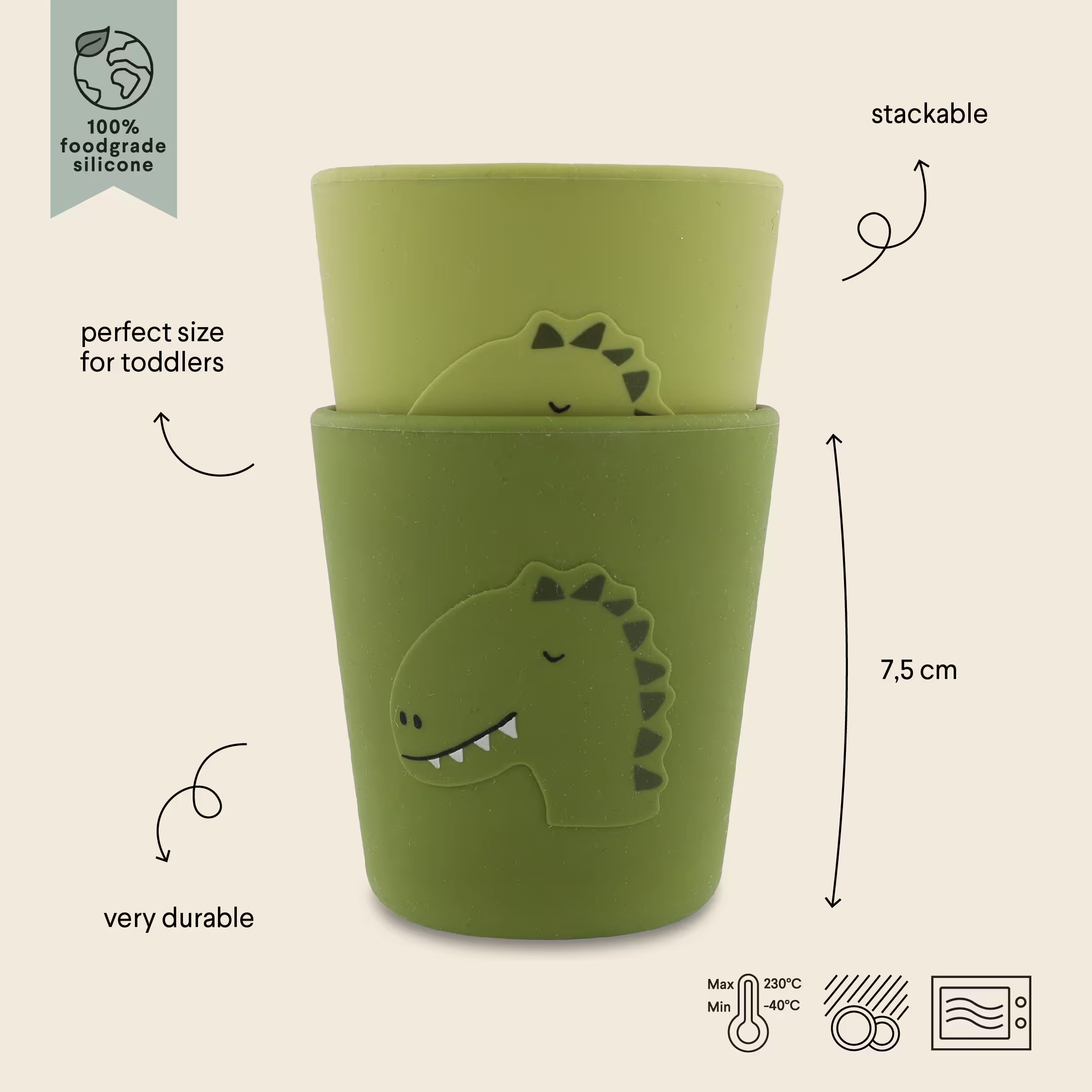 Trixie Set bicchieri silicone bambini